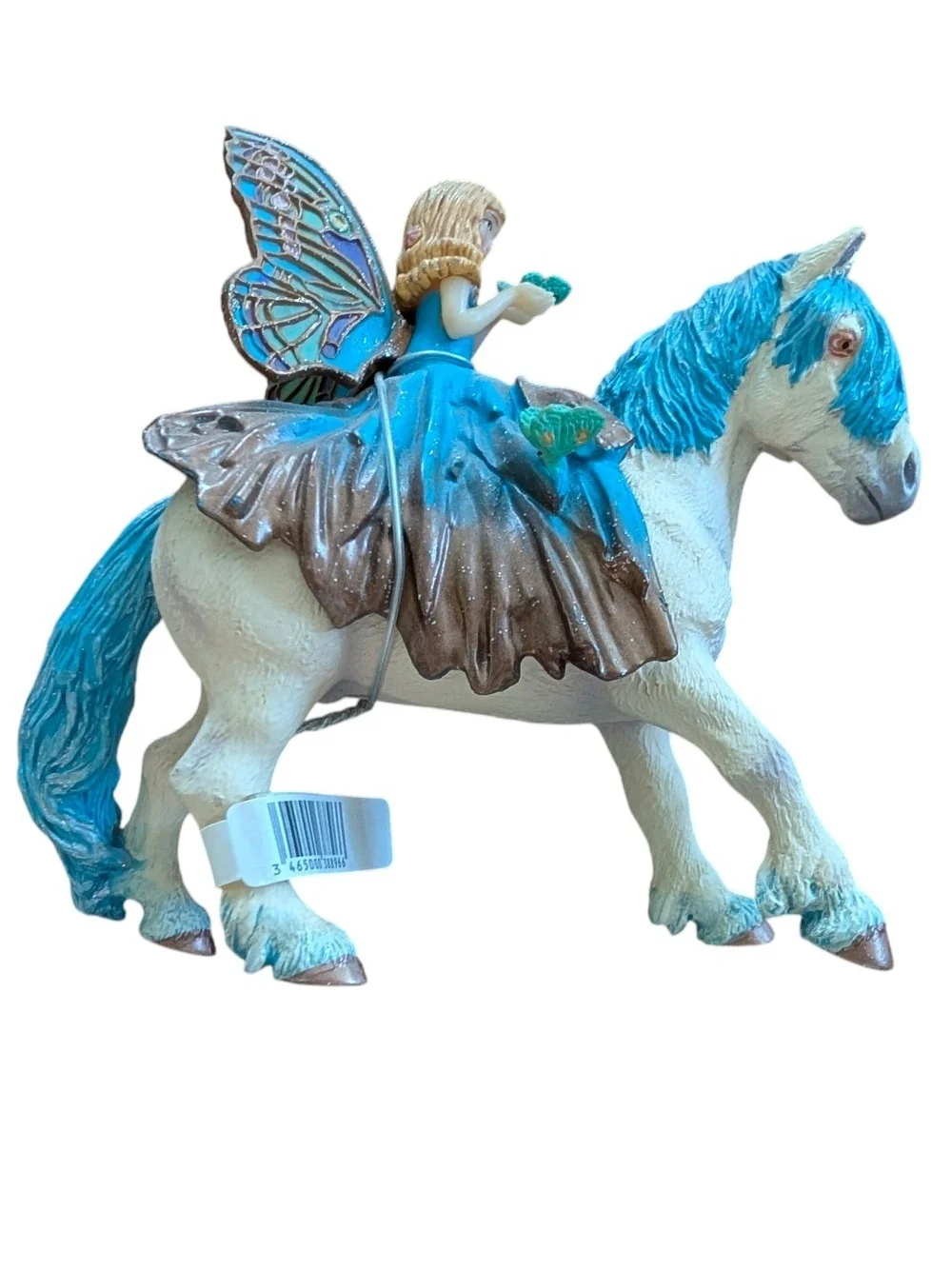 Blue Fairy Riding Horse Figurine